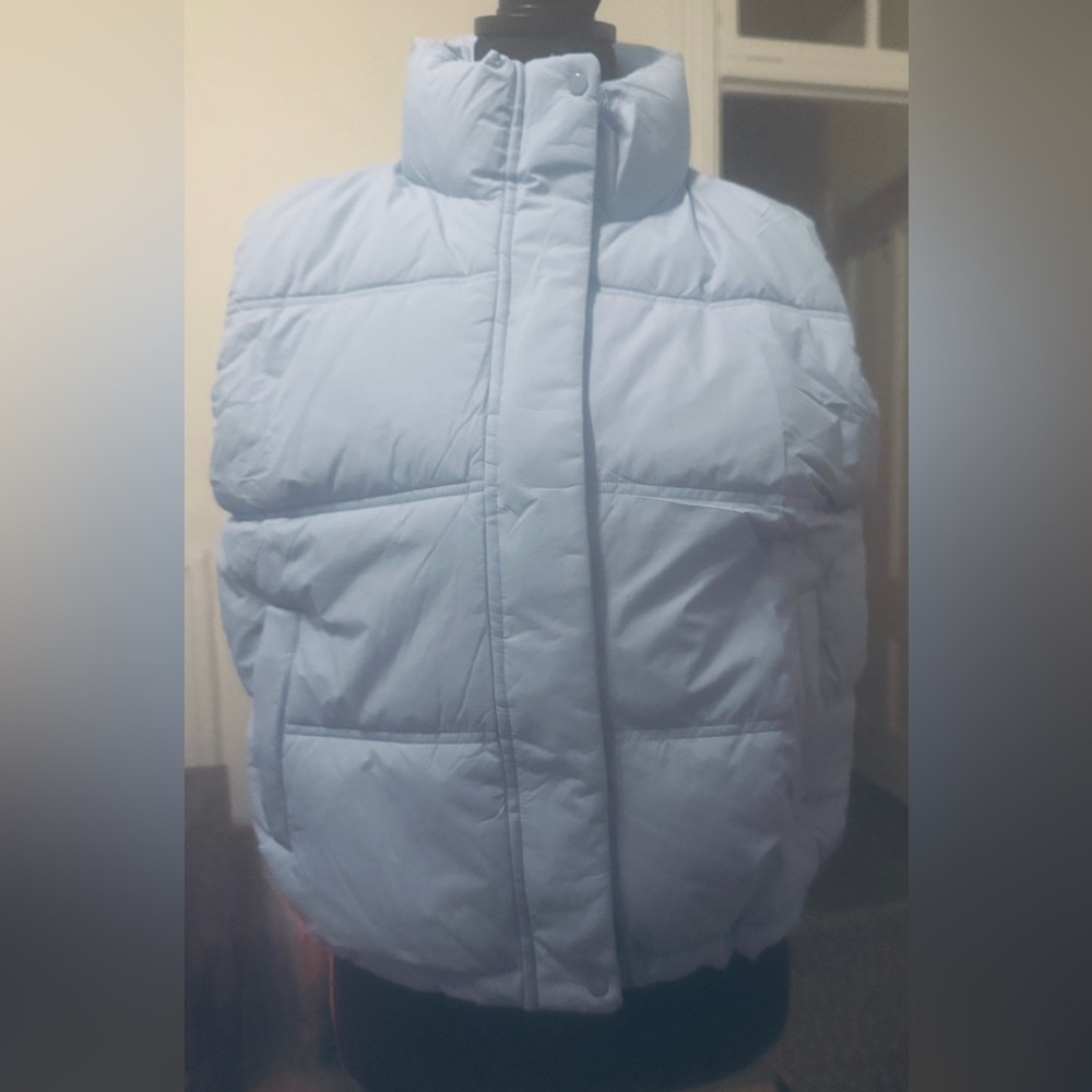 Old Navy Light Blue Puffer Vest